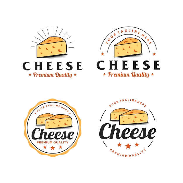 Download Free Cheese Badge Simple Logo Design Inspiration Premium Vector Use our free logo maker to create a logo and build your brand. Put your logo on business cards, promotional products, or your website for brand visibility.