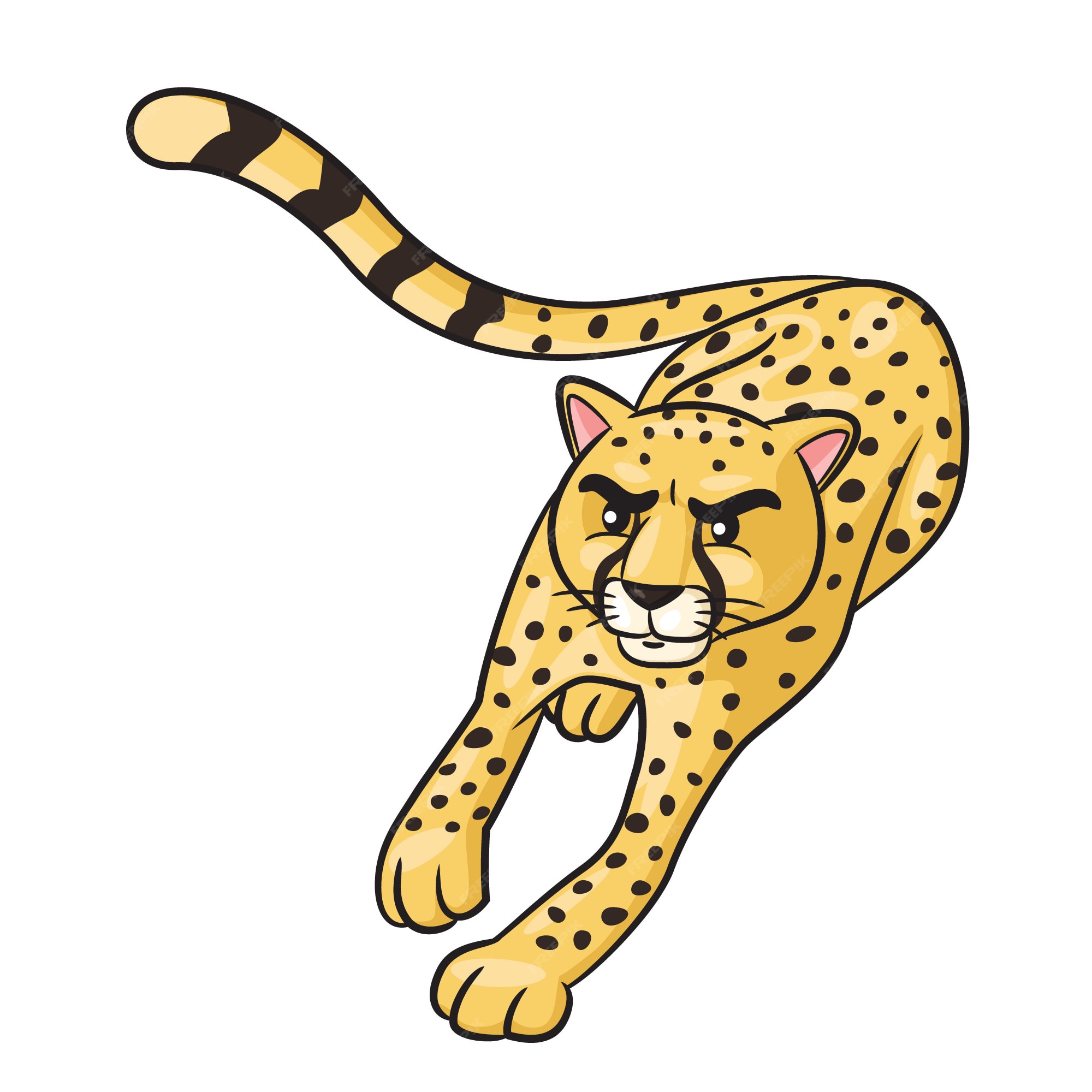 Premium Vector | Cheetah cute cartoon