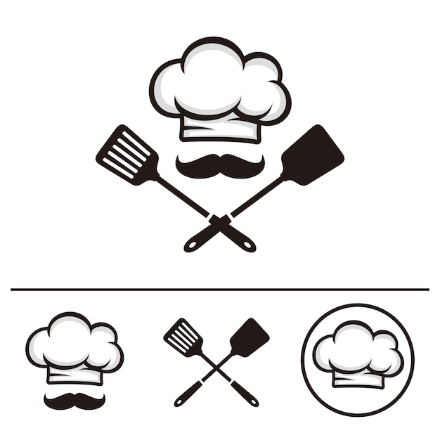 Download Chef logo template Vector | Premium Download