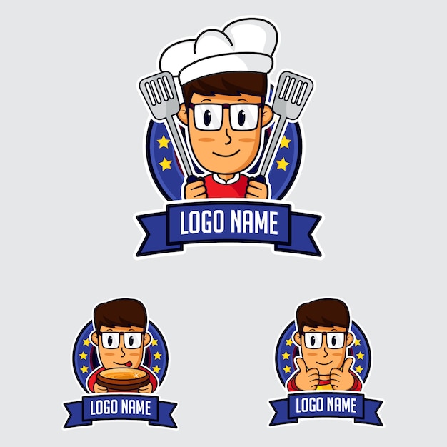 Download Free Chef Mascot Logo Premium Vector Use our free logo maker to create a logo and build your brand. Put your logo on business cards, promotional products, or your website for brand visibility.