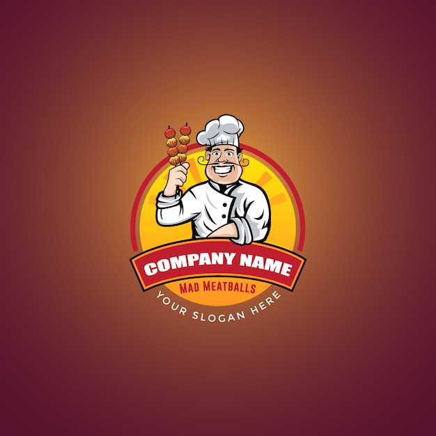 Download Free Chef Meatballs Logo Premium Vector Use our free logo maker to create a logo and build your brand. Put your logo on business cards, promotional products, or your website for brand visibility.
