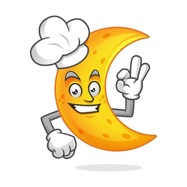 Download Free Chef Moon Mascot Wearing Chef Hat Premium Vector Use our free logo maker to create a logo and build your brand. Put your logo on business cards, promotional products, or your website for brand visibility.