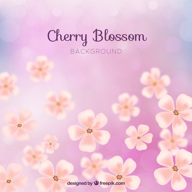 Free Vector | Cherry blossom card