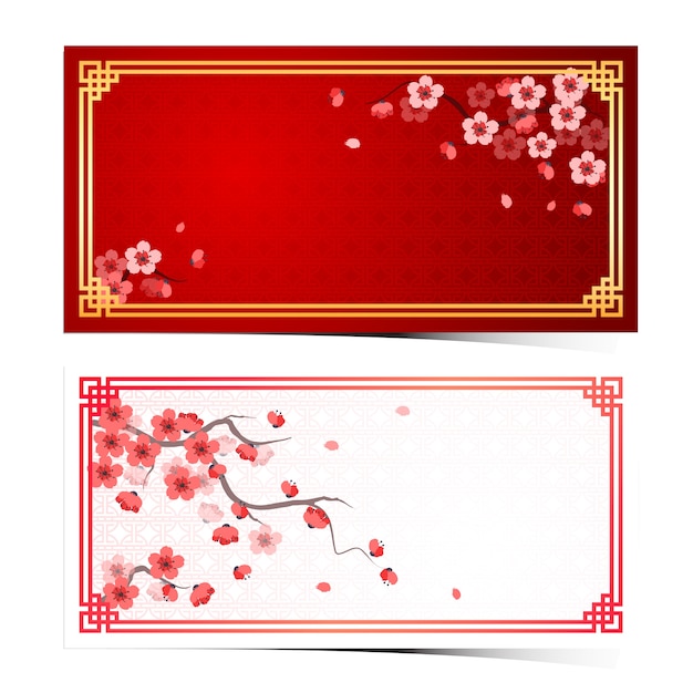 Premium Vector Cherry blossom template