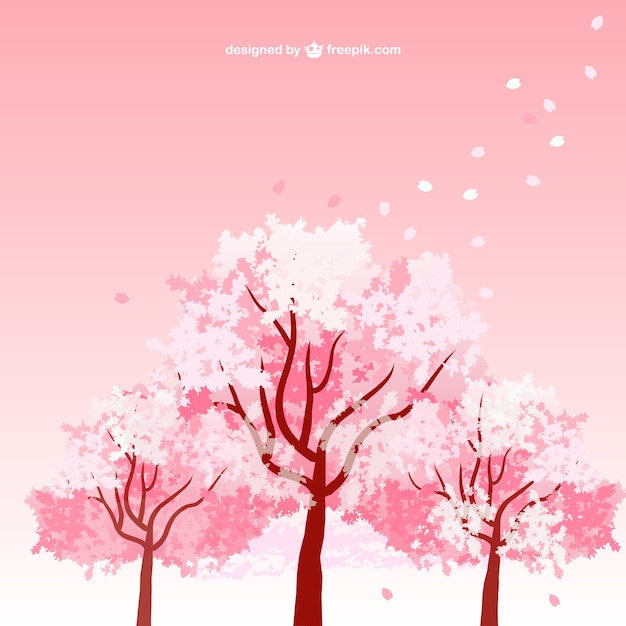Sakura Tree Vector Free