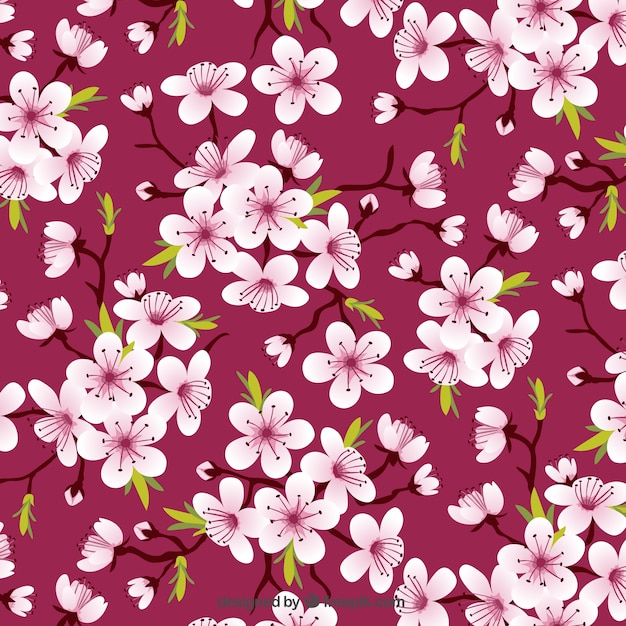 free-vector-cherry-blossoms-pattern