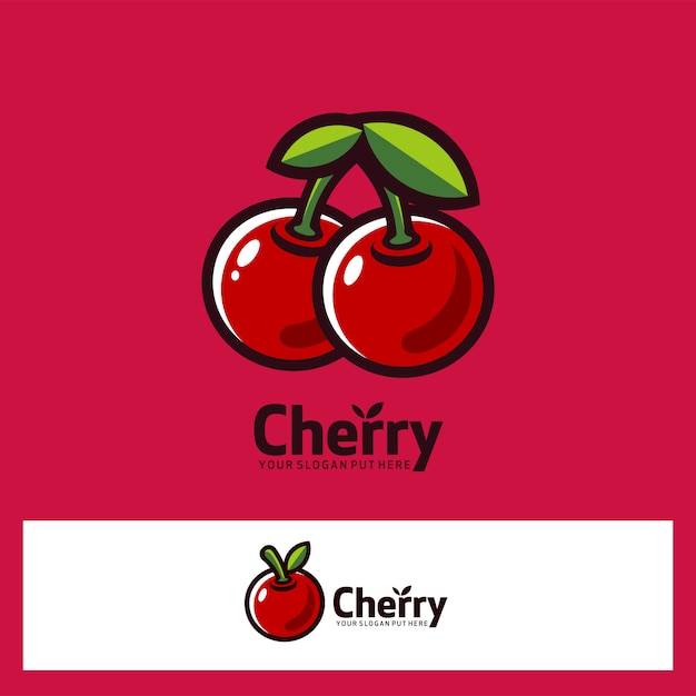 Download Free Cherry Fruit Logo Premium Vector Use our free logo maker to create a logo and build your brand. Put your logo on business cards, promotional products, or your website for brand visibility.