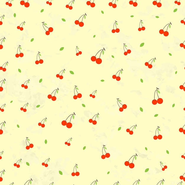 Premium Vector Cherry seamless pattern background