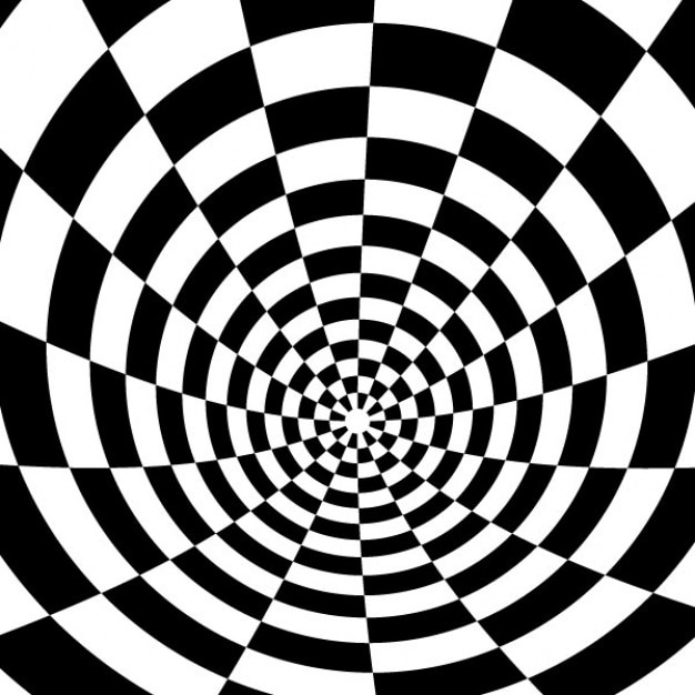 Chess background with optical illusion effect | Free Vector