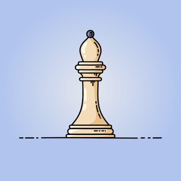 Premium Vector | Chess bishop vector flat icon