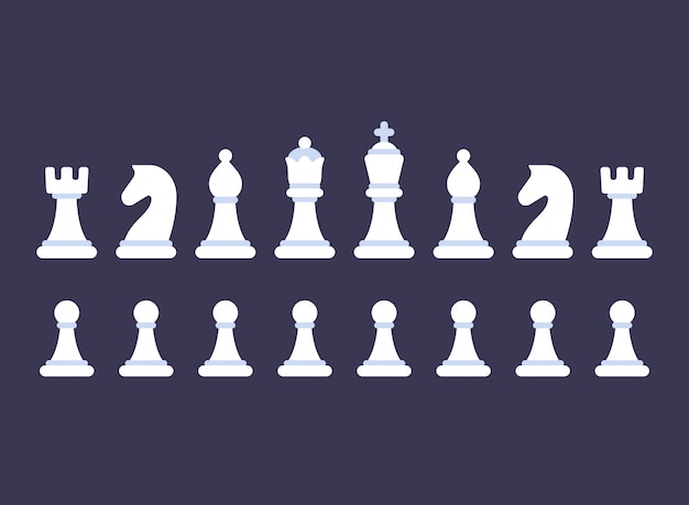 Premium Vector | Chess pieces icon set