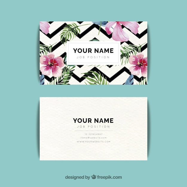 Free Vector Chevron Pattern Business Card