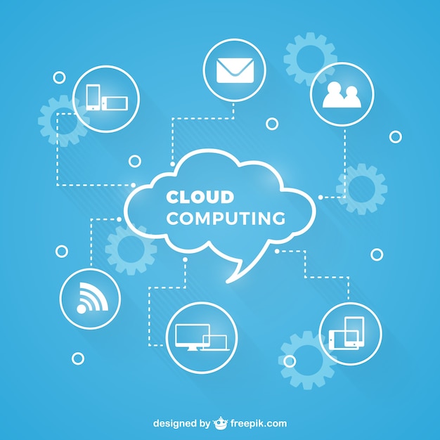 Free Vector Chic Cloud Computing Infographic