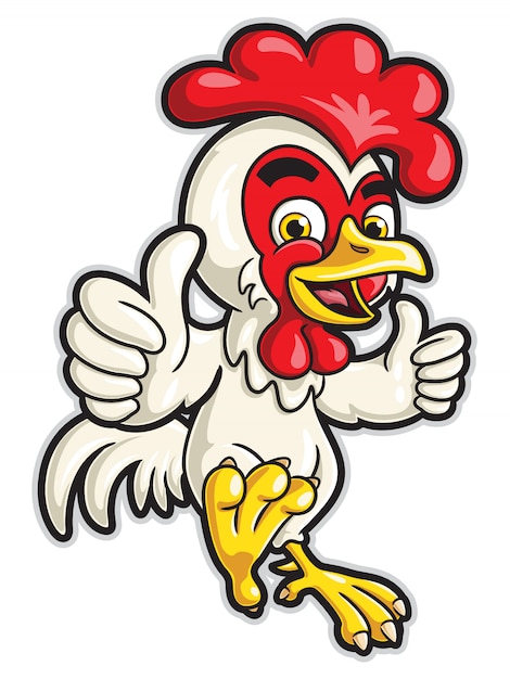 Download Free Chicken Cartoon Character With Two Thumbs Premium Vector Use our free logo maker to create a logo and build your brand. Put your logo on business cards, promotional products, or your website for brand visibility.