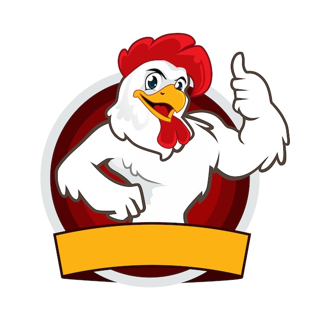 Premium Vector | Chicken mascot cartoon logo
