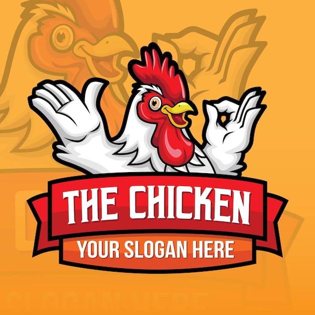 Premium Vector Chicken Mascot Logo Design Vector