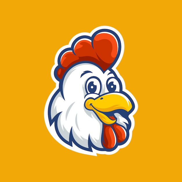 Premium Vector Chicken Mascot For Restaurant Logo Template