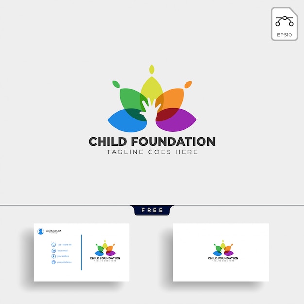 Download Free Child Foundation Logo Template Premium Vector Use our free logo maker to create a logo and build your brand. Put your logo on business cards, promotional products, or your website for brand visibility.