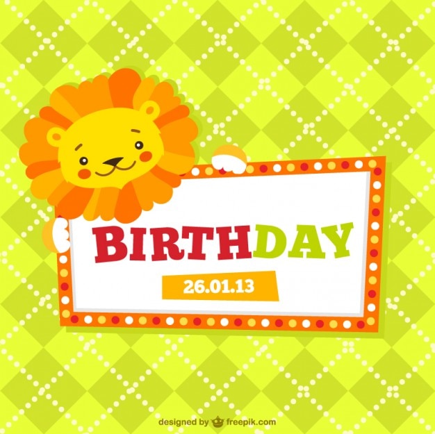 Download Children's birthday card | Free Vector