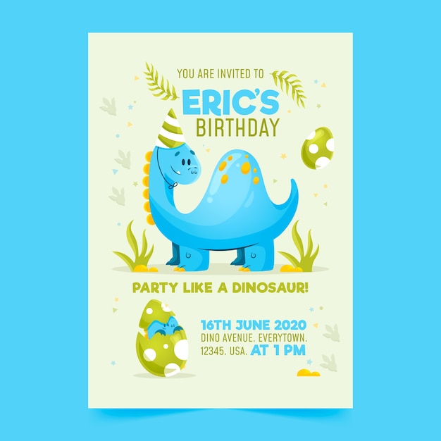 dinosaur baby shower invitation template free
