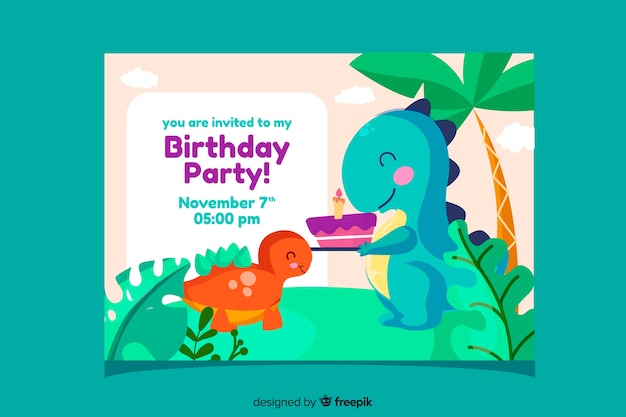 free-vector-children-s-birthday-invitation-template