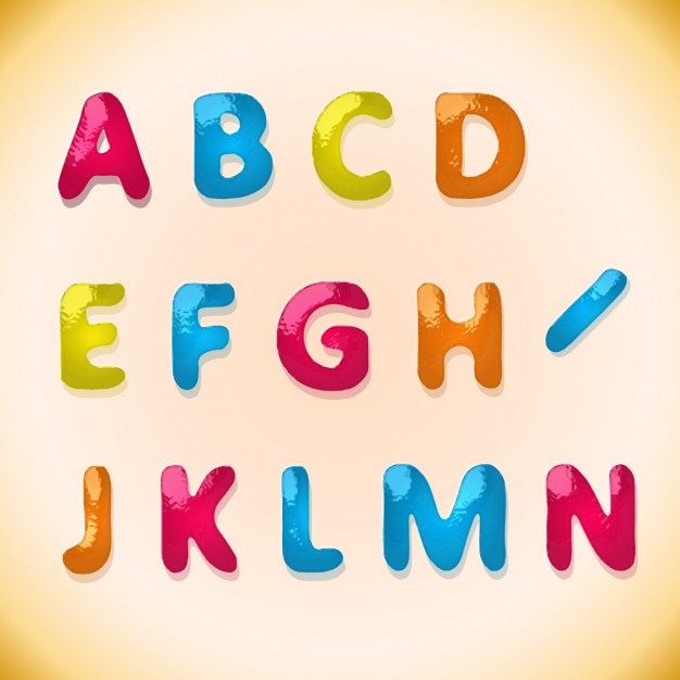 Children's candy alphabet in colorful style Vector | Free Download