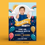 Free Colorful Birthday Invitation Vectors 11 000 Images In AI EPS Format