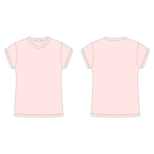 Premium Vector | Childrens pink t-shirt blank template isolated on ...