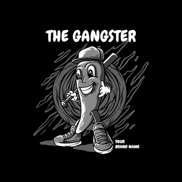 Premium Vector Chili Gangster Cartoon Character