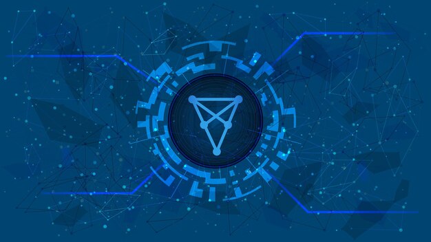 Premium Vector Chiliz Chz Token Symbol In Digital Circle With Cryptocurrency Theme On Blue Background Cryptocurrency Coin Icon Vector Illustration