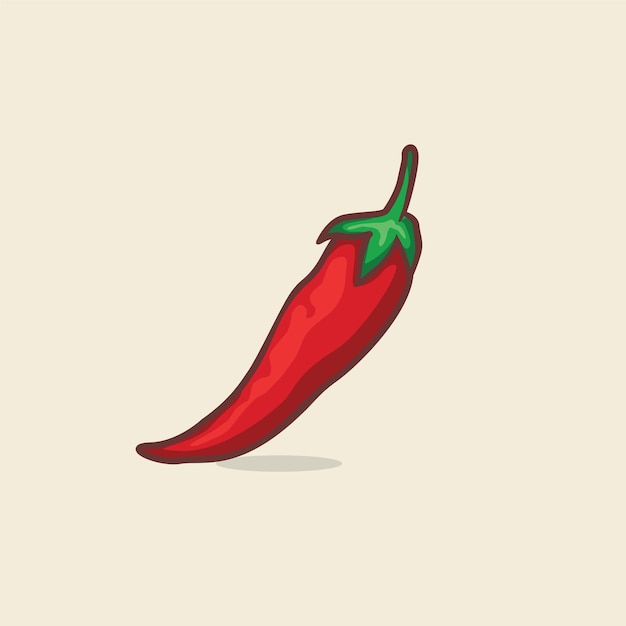 Premium Vector | Chilli isolated vector illustration with outline ...