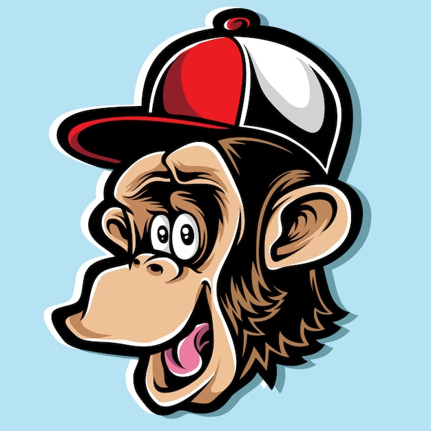 Premium Vector | Chimp cartoon vector