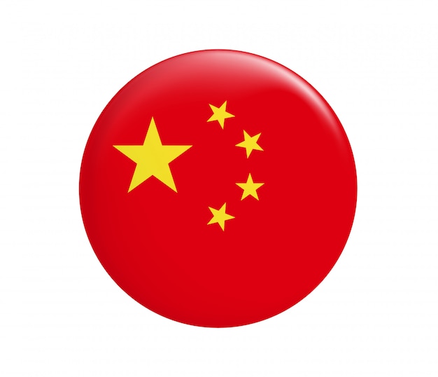 Download Premium Vector | China flag in circle shape.