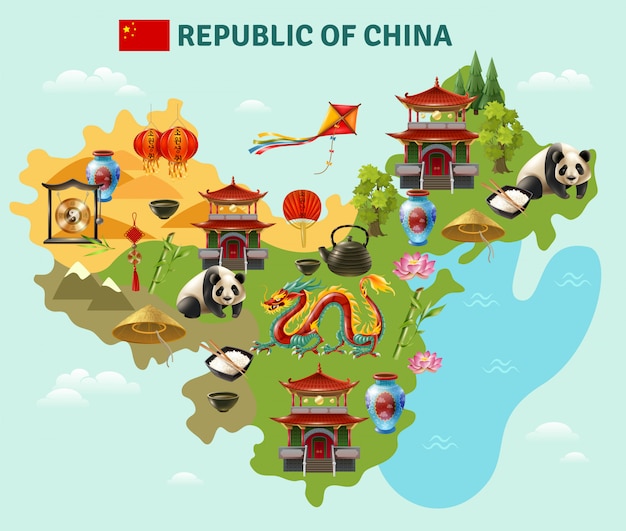 Map Of China Cartoon - 88 World Maps