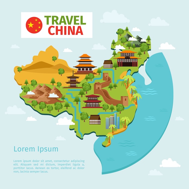 mapa tours china