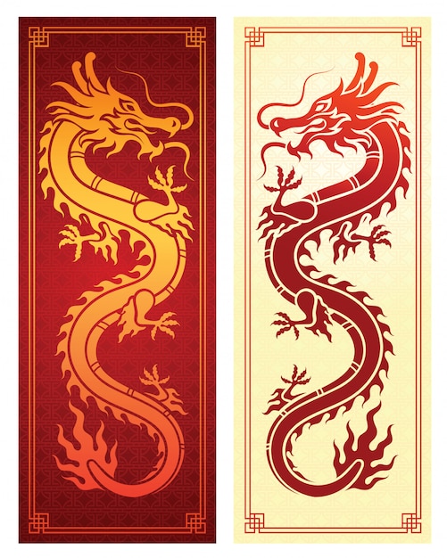 Chinese dragon template Vector | Premium Download