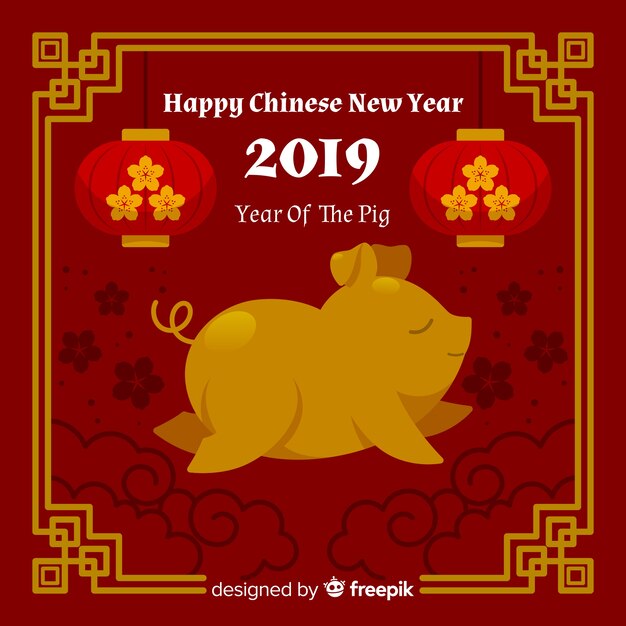 Free Vector | Chinese new year 2019