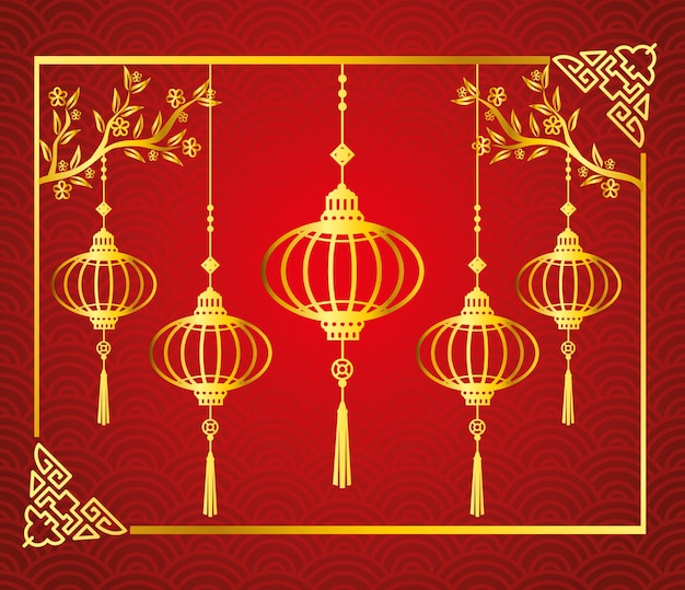 Premium Vector | Chinese new year background