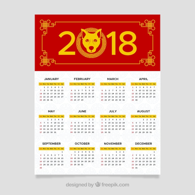 Chinese new year calendar