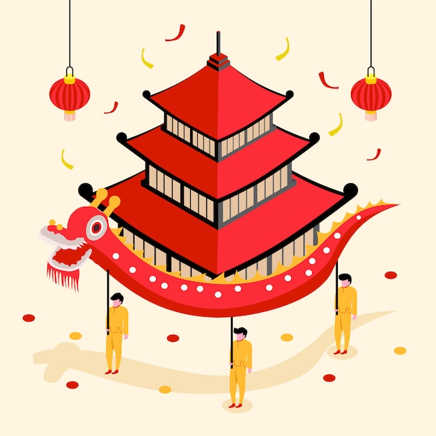 Premium Vector | Chinese new year illustration