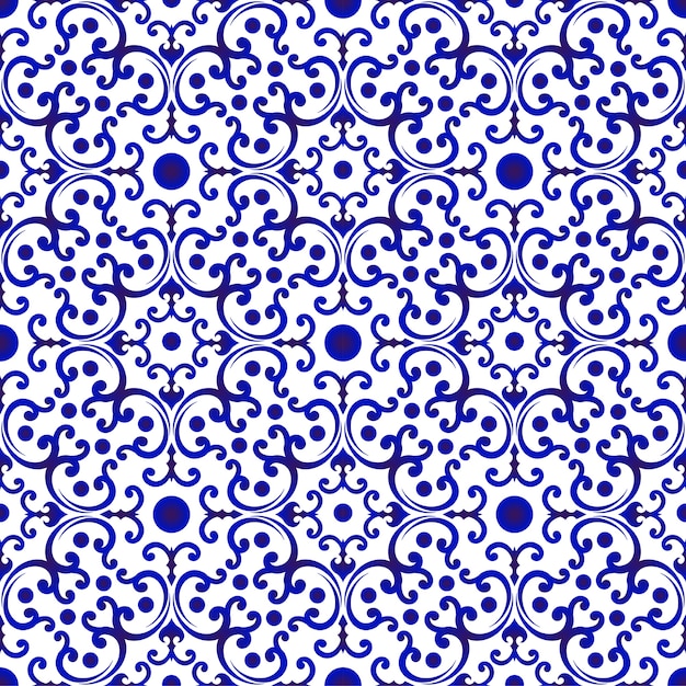 Premium Vector Chinese pattern blue and white