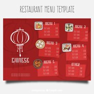 Chinese Restaurant Menu Template Vector Free Download