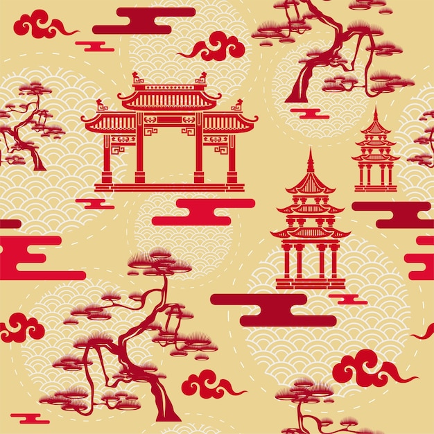 Premium Vector | Chinese seamless pattern