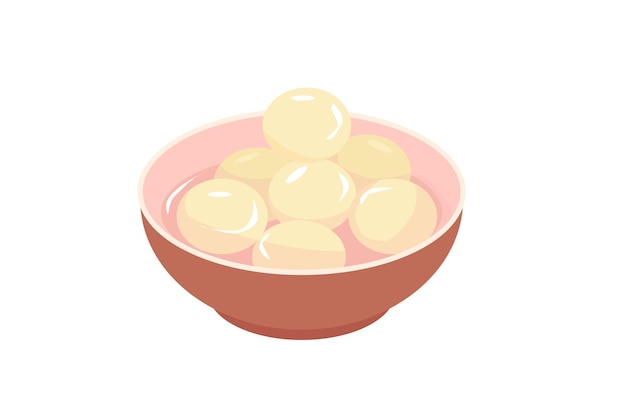 Premium Vector Chinese Sweet Rice Balls Vector Cartoon Illustration