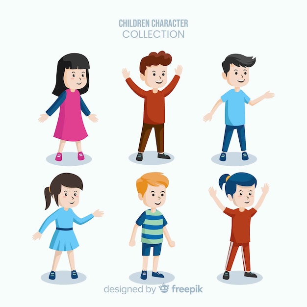 Chldren's day character collection Free Vector