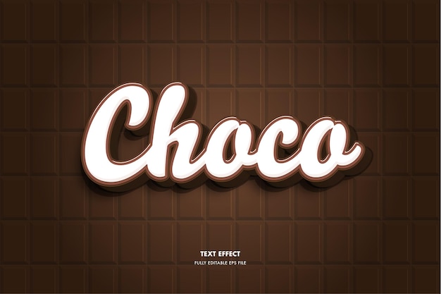 Premium Vector | Choco text effect