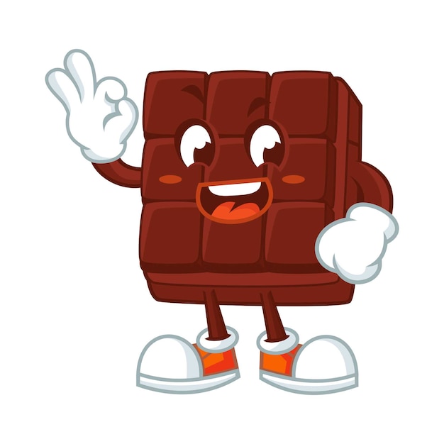 Chocolate bar mascot design Vector | Premium Download