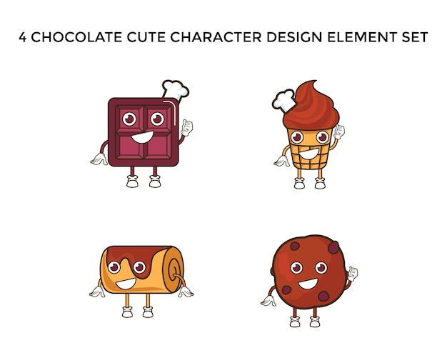Download Free Chocolate Cake Character Icon Logo Design Set Premium Vector Use our free logo maker to create a logo and build your brand. Put your logo on business cards, promotional products, or your website for brand visibility.