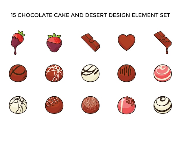 Download Free Chocolate Cake And Desert Icon Logo Design Set Premium Vector Use our free logo maker to create a logo and build your brand. Put your logo on business cards, promotional products, or your website for brand visibility.