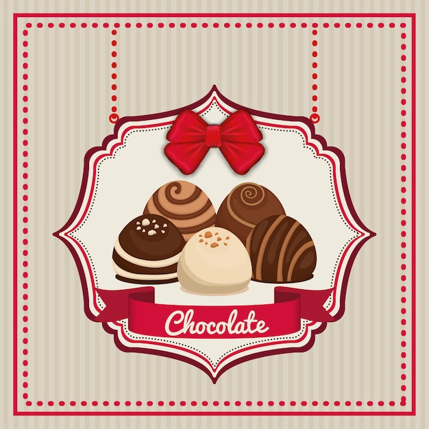 Download Premium Vector | Chocolate concept with sweet icon design ...
